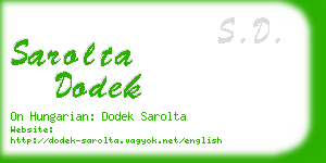 sarolta dodek business card